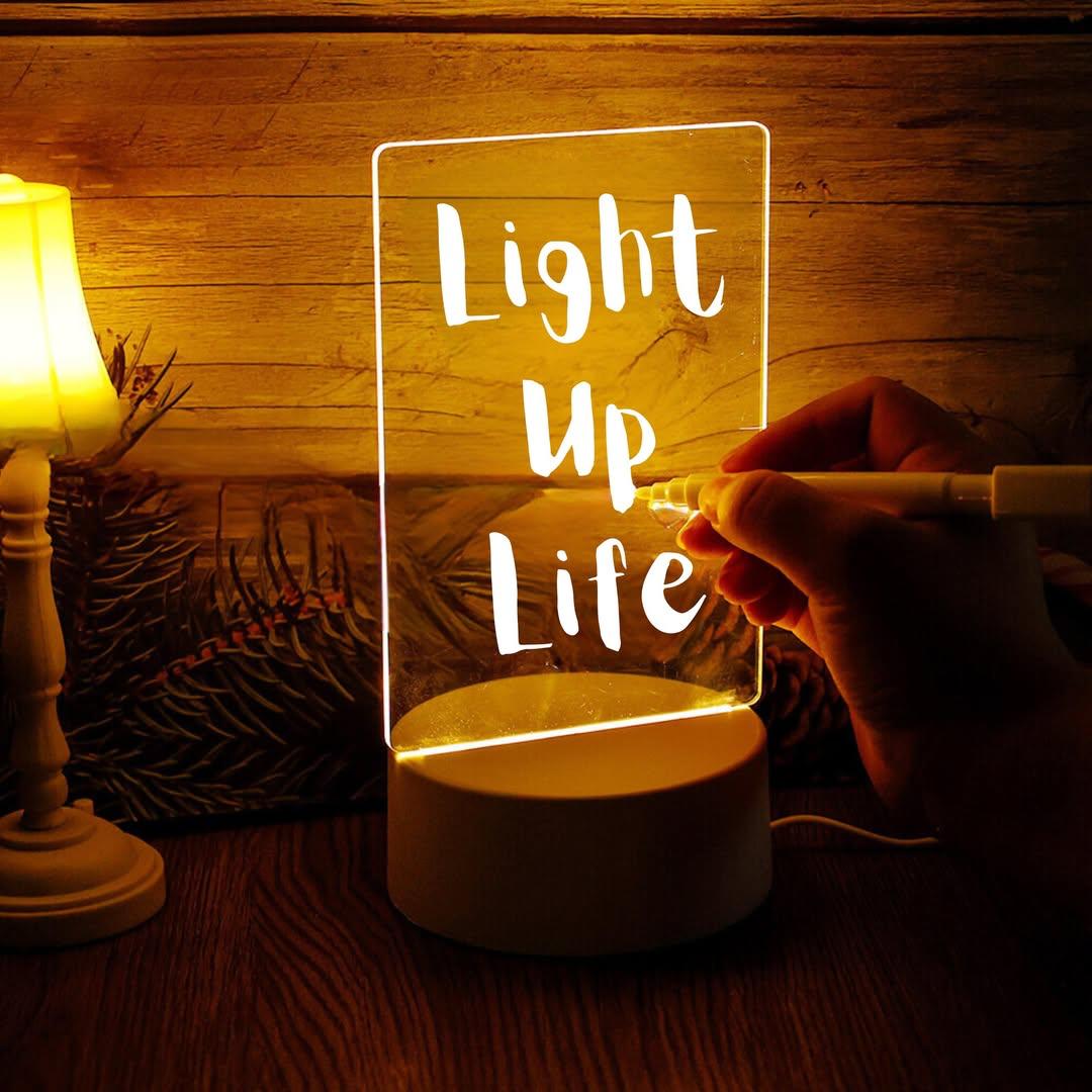 Rewriteable LED Noteboard Night Light