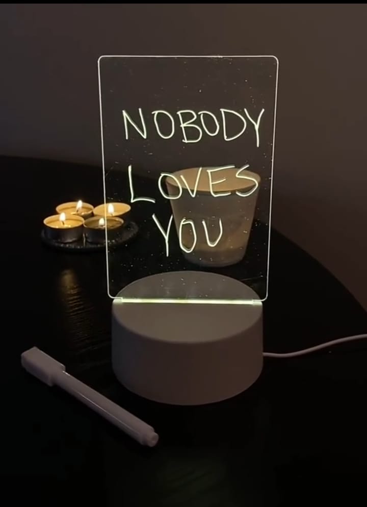 Rewriteable LED Noteboard Night Light